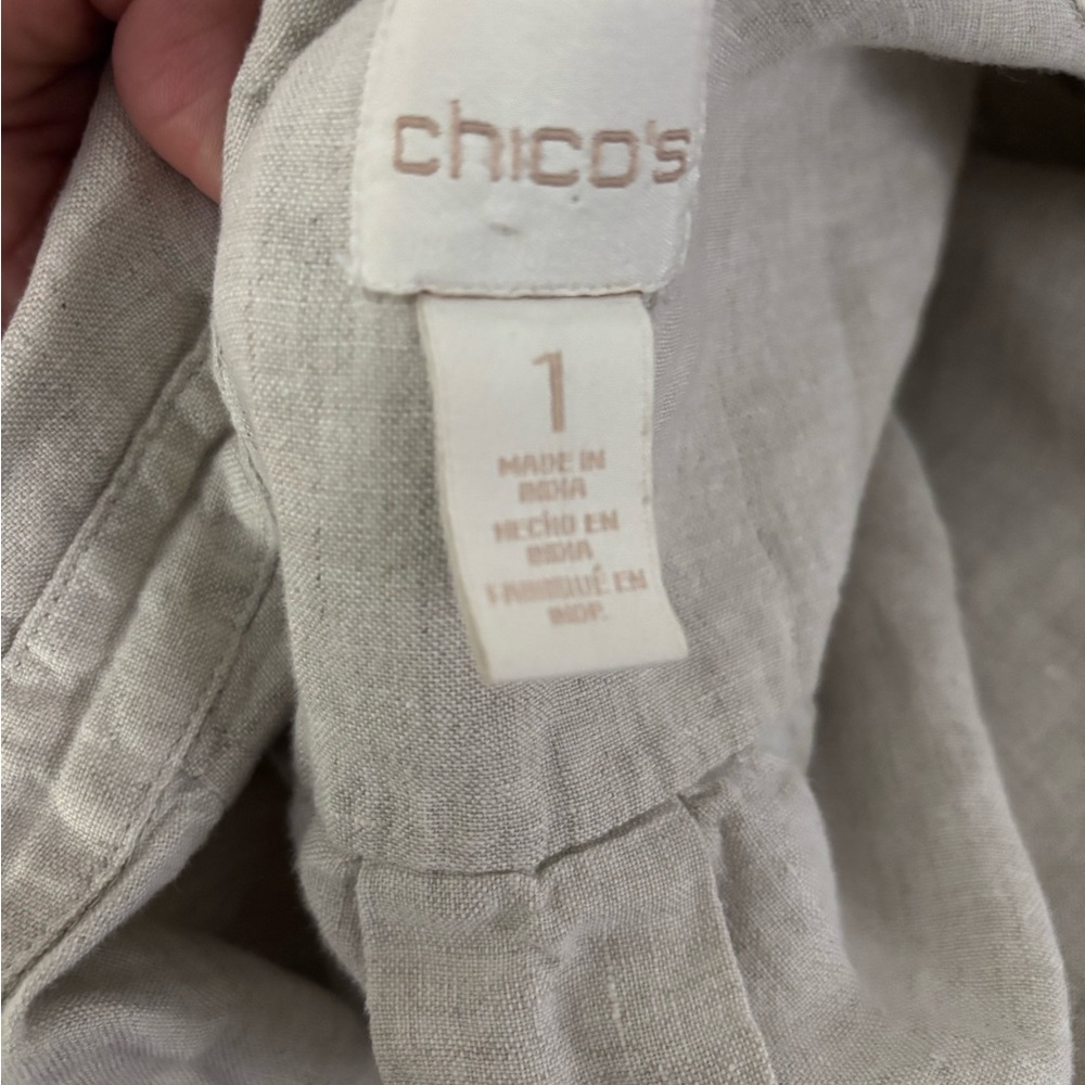 Chico's Light Linen Top 💯 %linen - Picture 4 of 4